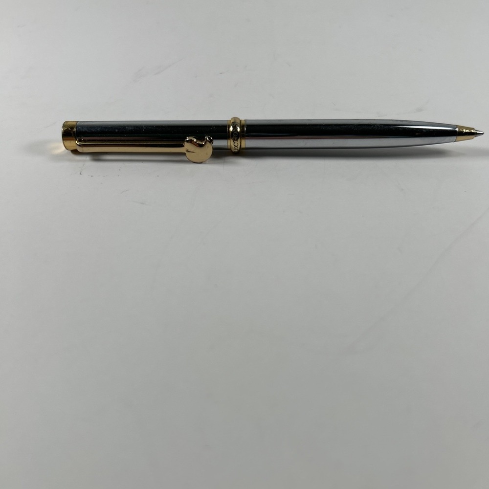 Vintage Reflections Silver Ink‎ Pen With Gold Heart Trim